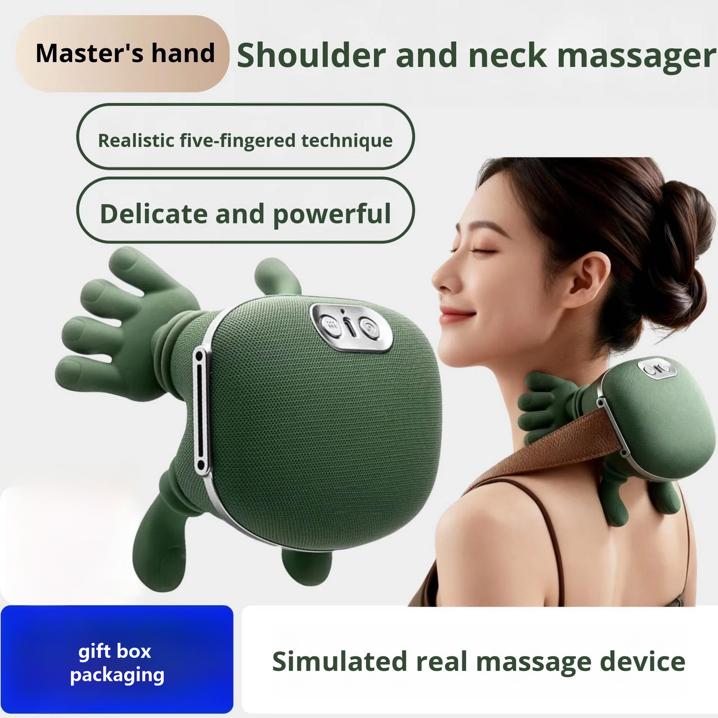 Portable Handheld Neck Massager – Mini Electric Cervical & Shoulder Relaxation Device